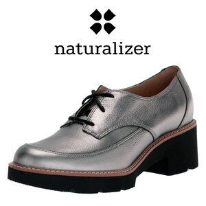 NATURALIZER ~ “Devin” Pewter Lace-Up Oxford ~ Like New 8M
